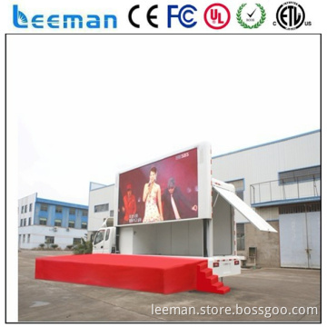 led commercial advertising display screen traffic sign trailer Leeman P10 mobile led advertising vehicle